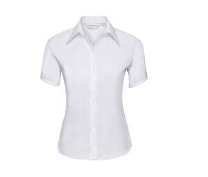 Russell Collection JZ57F - Ladies' Short Sleeve Ultimate Non-Iron Shirt White