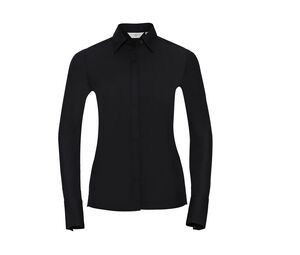 Russell Collection JZ60F - Lycra® Stretch Ladies Shirt Black