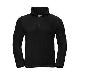 Russell JZ874 - Adult`s Quarter Zip Outdoor Fleece Black