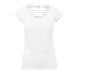 Build Your Brand BY035 - Woman T-shirt back lacerated