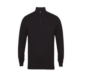 Henbury HY729 - zip neck sweater Black