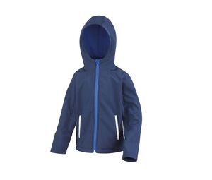 Result RS224J - Softshell Children's Hood Navy/ Royal