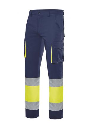 VELILLA V3030 - HIGH-VISIBILITY TWO-TONE MULTI-POCKET PANTS