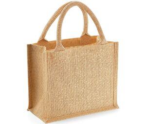 Westford mill WM431 - Mini glittering gift bag Natural / Gold