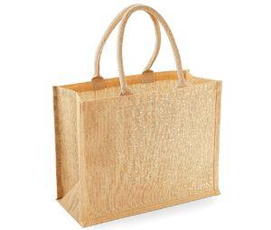 Westford mill WM437 - Glittering jute shopping bag Natural / Gold