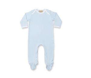 Larkwood LW053 - Contrast Sleepsuit Pale Blue