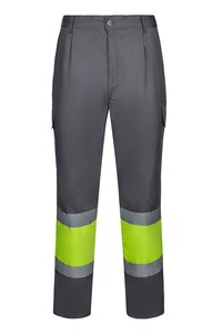 Velilla 303003 - HV TWO-TONE TROUSERS GREY/HI-VIS YELLOW