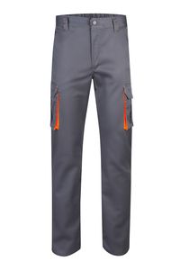 Velilla 103008S - TWO-TONE STRETCH TROUSERS GREY/HI-VIS ORANGE