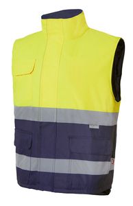 Velilla 305902 - HV TWO-TONE PADDED VEST NAVY BLUE/HI-VIS YELLOW