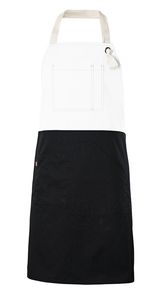 Velilla 404210B - TWO-TONE BIB APRON White