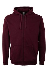 Mukua SF270U - ZIPPED HOOD SWEATSHIRT Wine