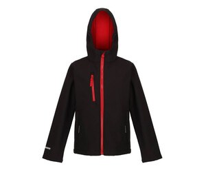 REGATTA RGA735 - Children's softshell jacket Black / Classic Red