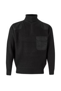 Velilla 101 - QUARTER ZIP KNITTED JUMPER